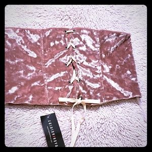NWT Crushed velvet corset belt